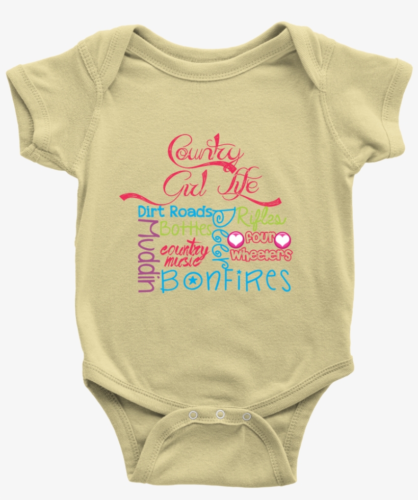Baby Girl Country Girl Bottle Dirt Road Life Onesie - Rock What I Got Onesie, transparent png download