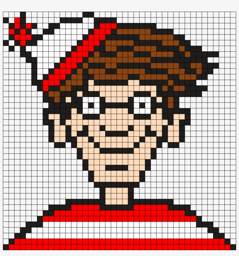 Wheres Waldo Perler Perler Bead Pattern / Bead Sprite - Bead, transparent png download