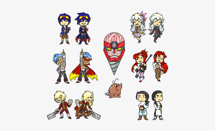 Here's Some Gurren Lagann Chibis I Made Around A Year - Gurren Lagann, transparent png download
