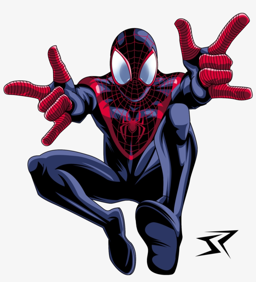 Ultimate Spiderman Miles Morales By Jonathanpiccini-jp - Ultimate Spiderman Miles Morales Png, transparent png download