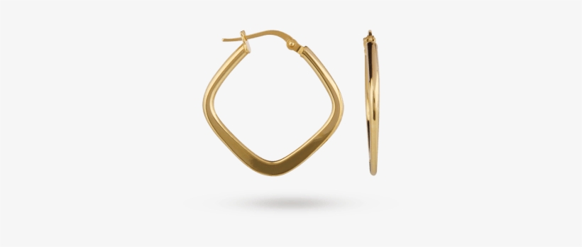 9ct Gold Square Hoop Earrings - Samsonite Guardit Bailhandle Computer Bag, transparent png download