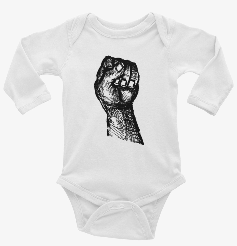 Closed Power Fist Baby Onesie Long Sleeve - Grab It Nation By We The People 9781540627728 (paperback), transparent png download