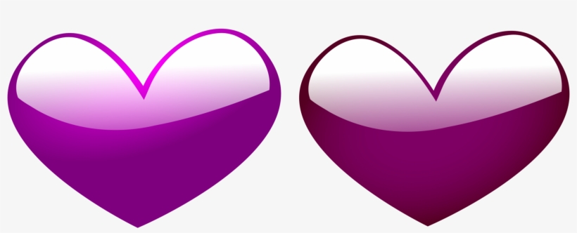 Purple - Heart - Clipart - Purple Heart Clip Art Png, transparent png download