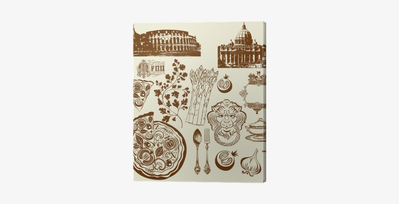 Set Of Italian Symbols - Italian Symbols, transparent png download