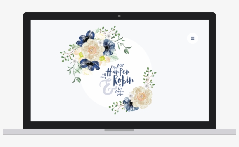 Preview Of Wedding Website Design To Help Plan Wedding - Indigo-blau-u. Karte, transparent png download