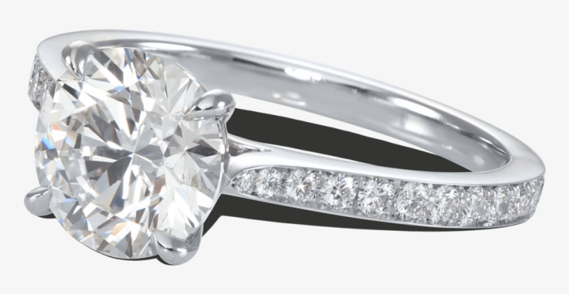 Ring Platinum Diamonds Solitaire Adore Steven Kirsch - Ring, transparent png download