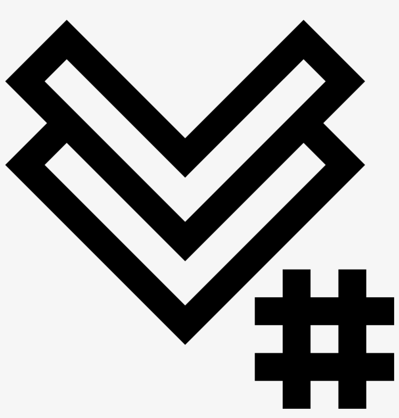 Hashtag Segno A V Icon - Pixel Bubble Text, transparent png download