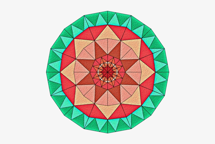 Abstract Paper Patterned Circle Red And Green - Vector Graphics, transparent png download