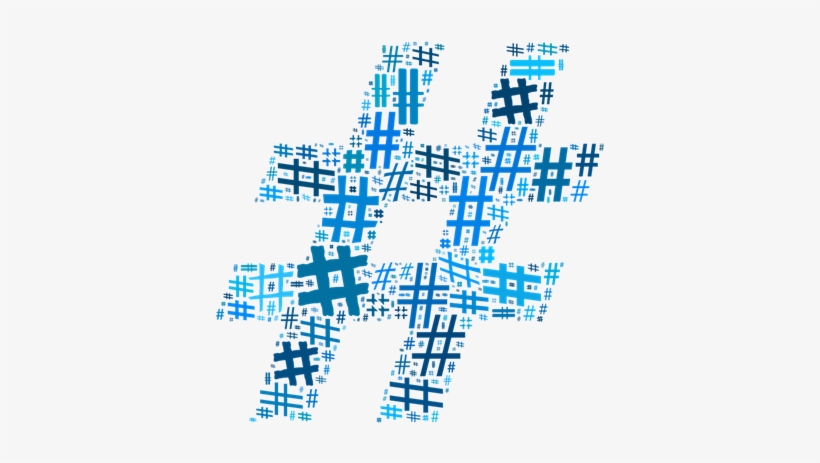 Blue Hashtag Cloud - Purple Hashtag Cloud Pillow Case, transparent png download