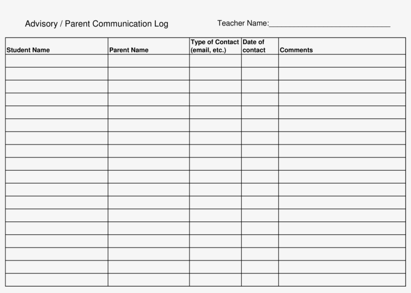 Parent Communication Contact Log Main Image - ストレス コーピング ワーク シート, transparent png download