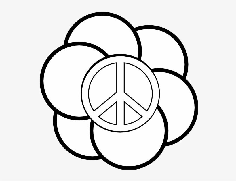 Black Peace Sign Clip Art - Drawing, transparent png download
