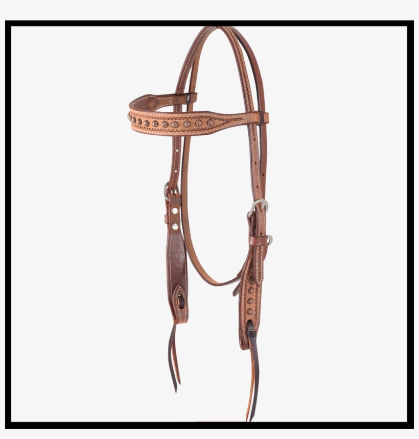 Martin Saddlery Roughout Leather Browband With Rope, transparent png download