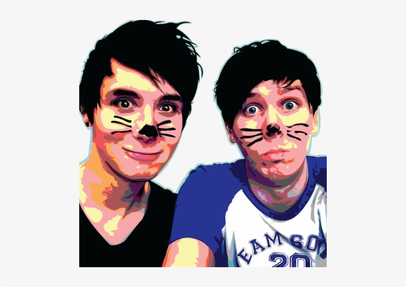 Dan And Phil Inhale Sharpie Fumes And Answer The Internet's - Dan And Phil Photo Wooden Necklace Surfer Style And, transparent png download
