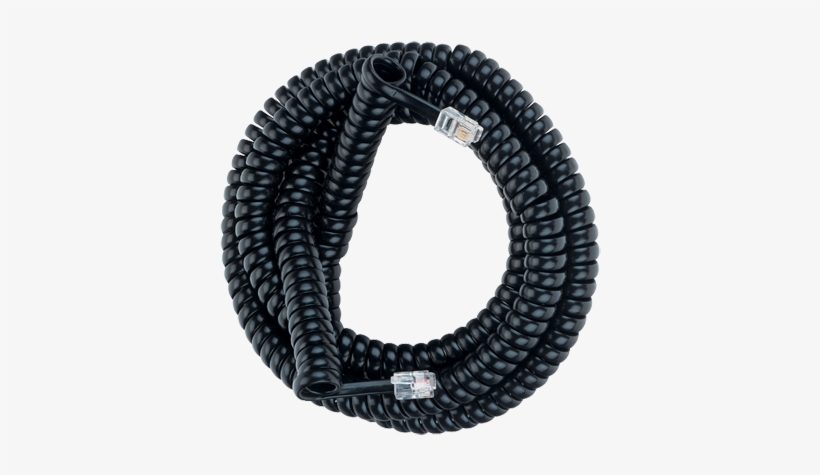 25 Foot Phone Handset Coil Cord - Audiovox Coiled 25 Ft Phone Cord Tp282blr, transparent png download