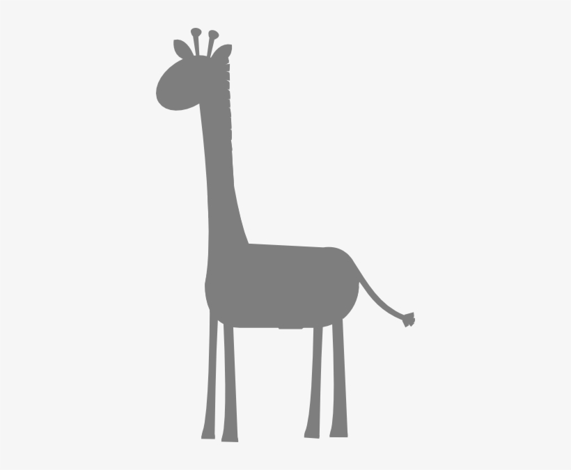 Birthday Girl Giraffes Clip Art - Grey Giraffe Clipart, transparent png download