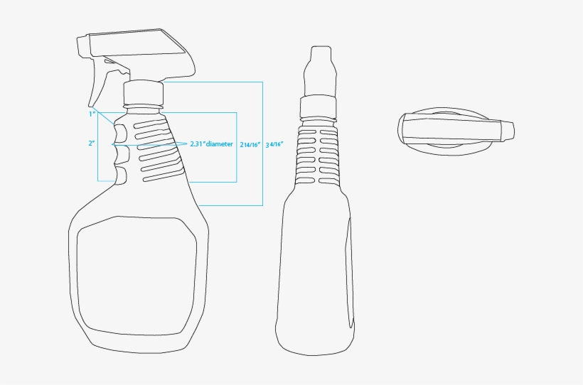 Greenworks Spray Bottle - Spray Bottle Outline, transparent png download
