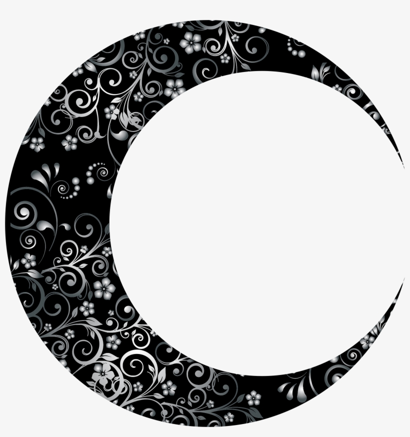 This Free Icons Png Design Of Prismatic Floral Crescent, transparent png download