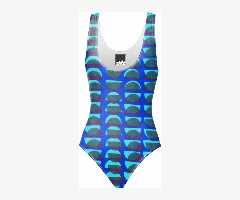 Half Moon One Piece Swimsuitin Technicolor Blue By - Maillot, transparent png download