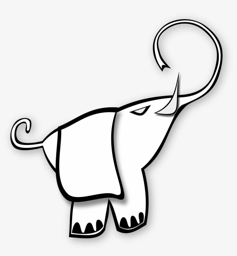 Baby Giraffe Clip Art Black And White - Super Blue Elephant, transparent png download