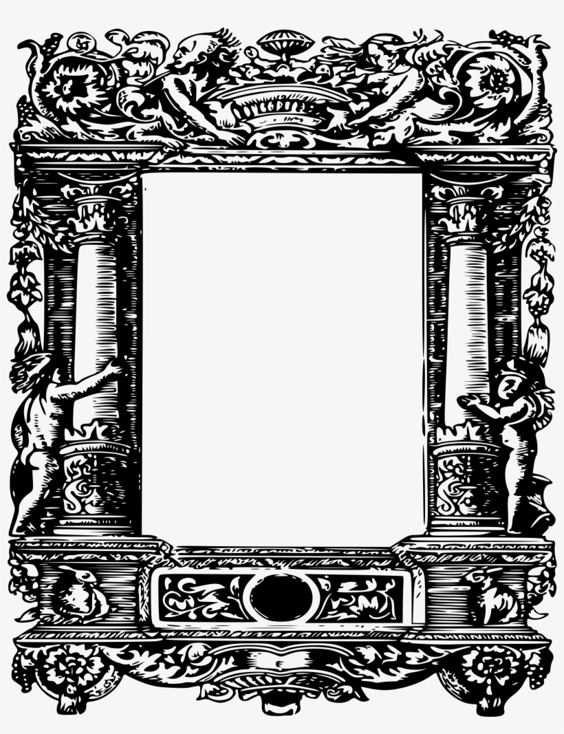 This Free Icons Png Design Of Ornate Curly Column Frame, transparent png download