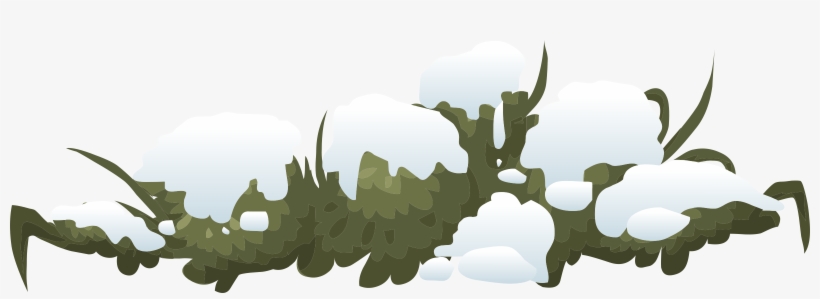 Shrub Snow Winter Landscape Tree - Snow Bush Clipart, transparent png download