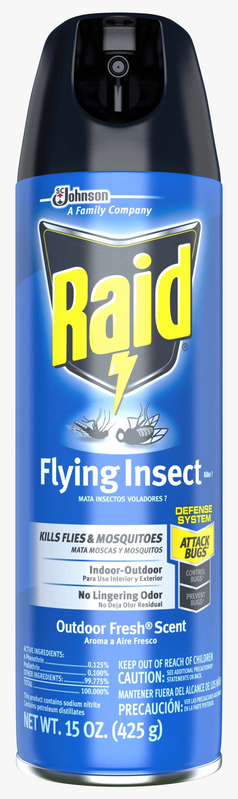 Raid® Flying Insect Killer Is Specially Formulated - Raid Flying Insect Killer 15 Oz, transparent png download