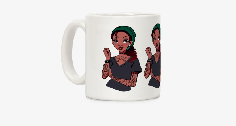 Punk Princess Tiana Parody Coffee Mug - Disney Princess 2017 Style, transparent png download