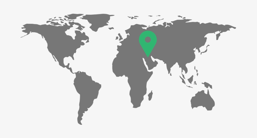 Mint Water Mist - World Map, transparent png download