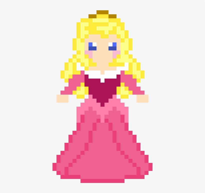 Aurora/sleeping Beauty - Perler Beads Pattern Aroa, transparent png download