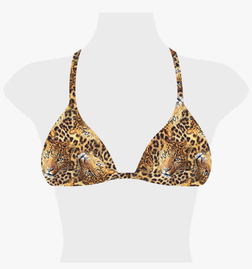 Golden Cheetah Dallas Bikini Top, transparent png download