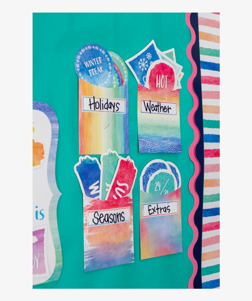 Watercolor Library Pockets - Packaging And Labeling, transparent png download