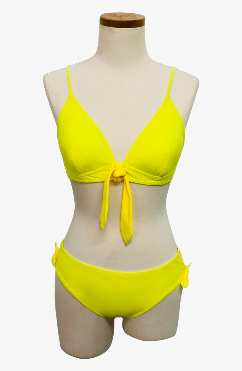 Women's Tie Front Bralette Bikini - Woman, transparent png download