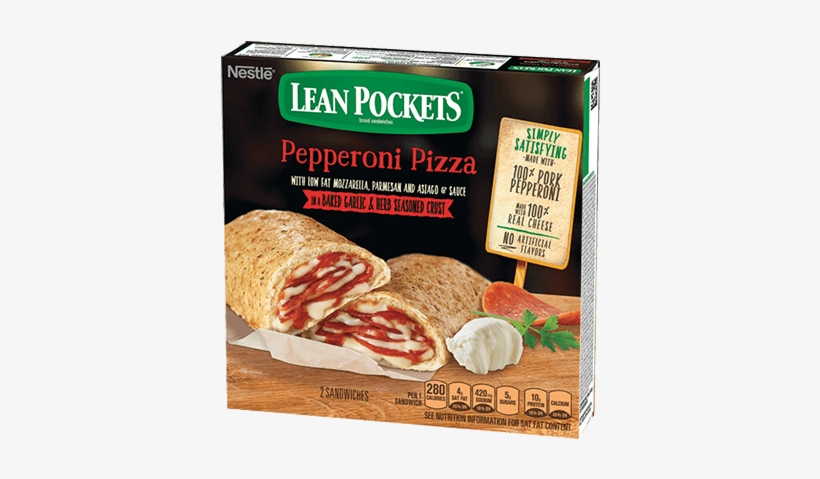 Pepperoni Pizza - Lean Pocket Chicken Broccoli, transparent png download