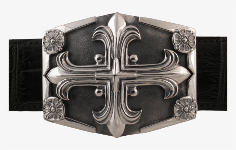 Sterling Gothic Cross On Shield Buckle - Belt, transparent png download