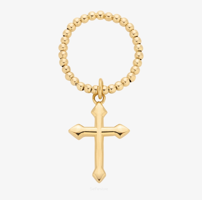 Elastic Ring With Gothic Cross - Ring, transparent png download