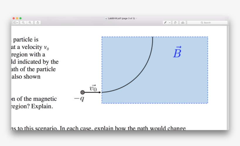 Particle Is At A Velocity Vo Region With A Ld Indicated - Particle, transparent png download