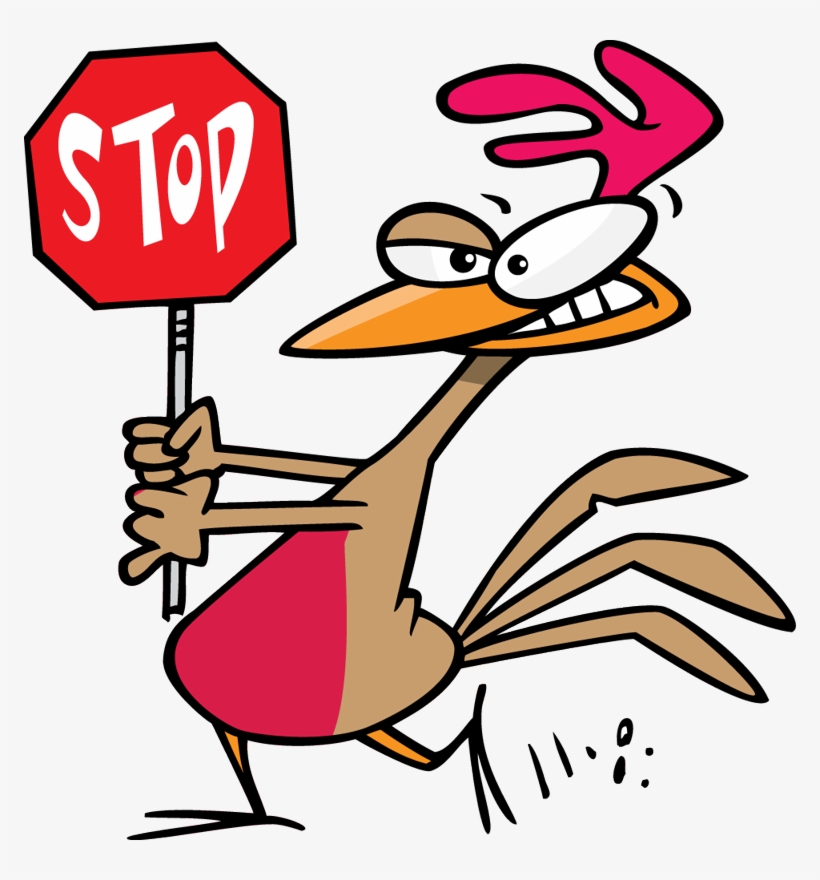 Saying Clipart Chicken - Chicken With Stop Sign, transparent png download