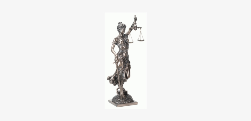 Lady - Lady Justice With Scales Bronze Statue, transparent png download