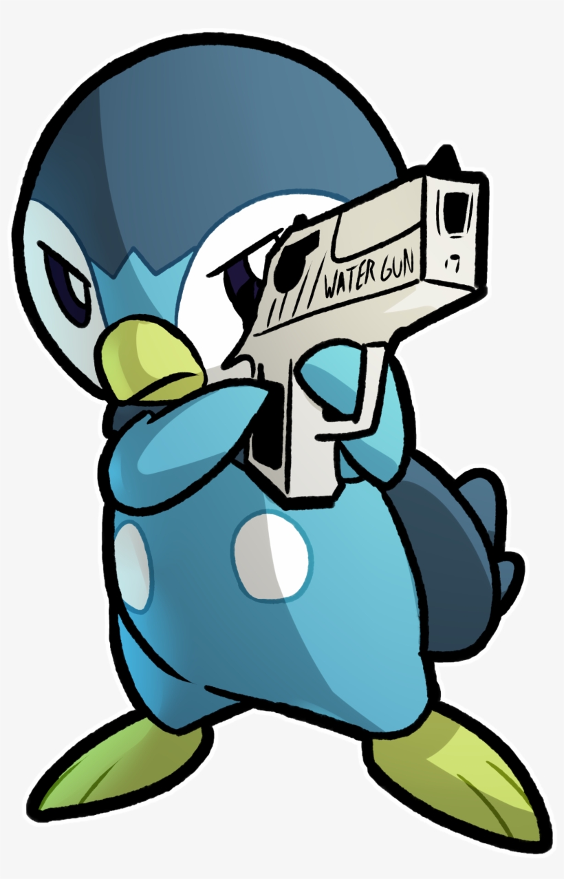 Vertebrate Beak Clip Art - Piplup With Gun, transparent png download