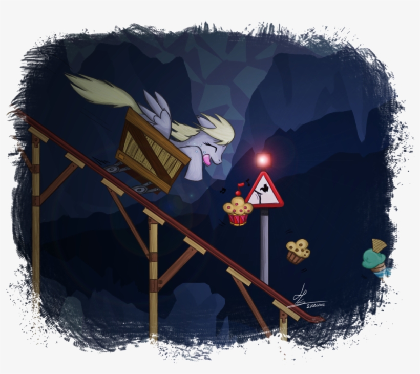 976x818, Derpy Minecart ) - Canterlot, transparent png download