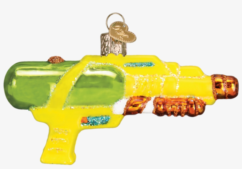 Squirt Gun Ornament - Old World Christmas Baby's First Christmas Heart Glass, transparent png download