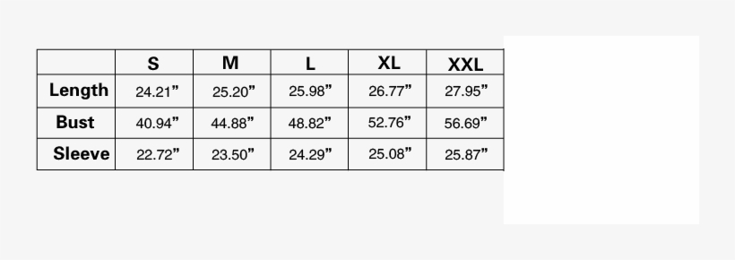 Size Chart - Darkness, transparent png download