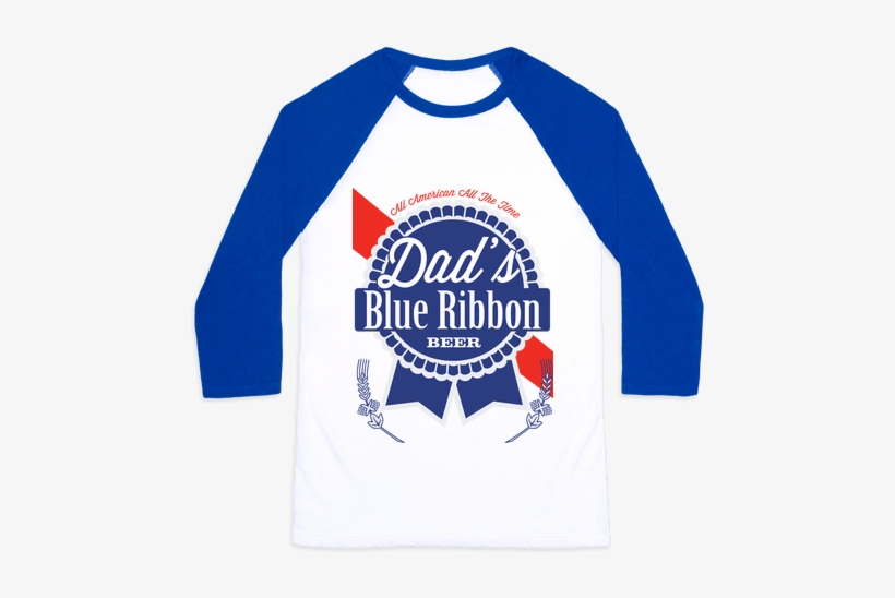 Dad's Blue Ribbon Baseball Tee - Made It Out Of Bed Shirt, transparent png download