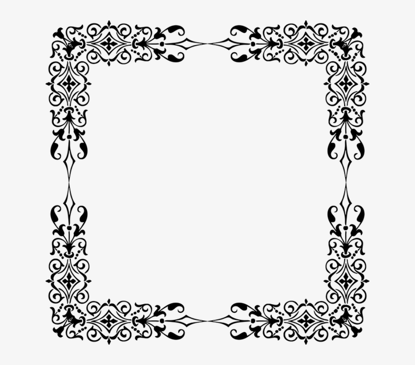 Square - Vintage Frame White Png Transparent PNG - 500x500 - Free