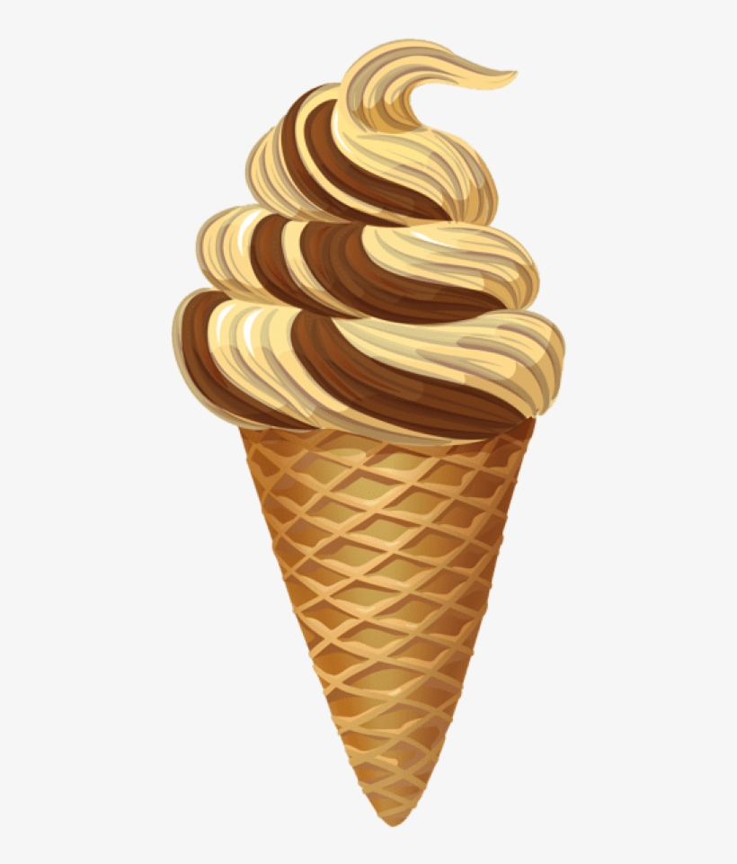 Ice Cream Cone Ice Cream Party, Ice Cream Cones, Ice - Caramel Ice Cream Cone, transparent png download