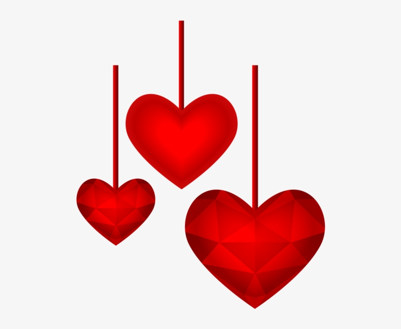 Valentine's Day Png Graphic Freeuse Download - Hanging Hearts Png Transparent, transparent png download