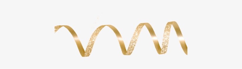 Transparent Ribbons Gold Glitter - Portable Network Graphics, transparent png download