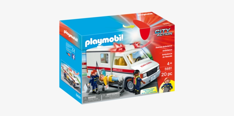 Playmobil 5681 - Rescue Ambulance - Playmobil Rescue Ambulance Playset, transparent png download