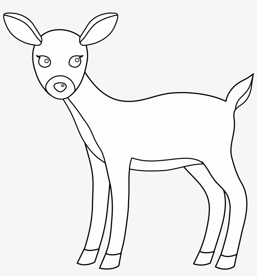 Mother Deer Nursing Her Fawn Vector Clipart - Deer, transparent png download