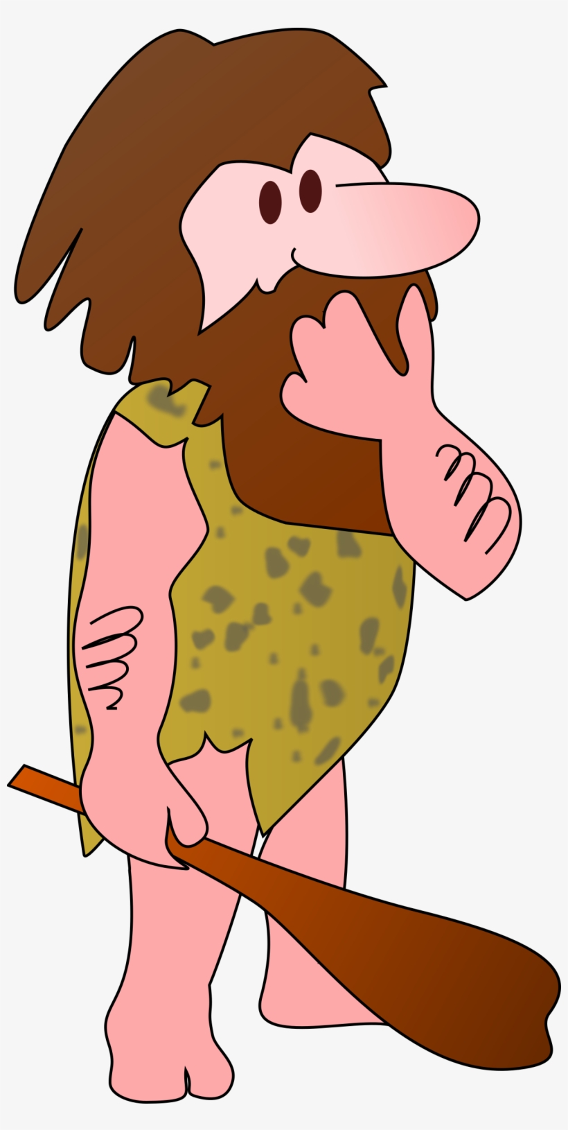 Graphic Library Caveman Clipart - Caveman Thinking, transparent png download